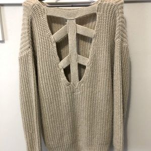 Sparkle & Spade Open Back Sweater
